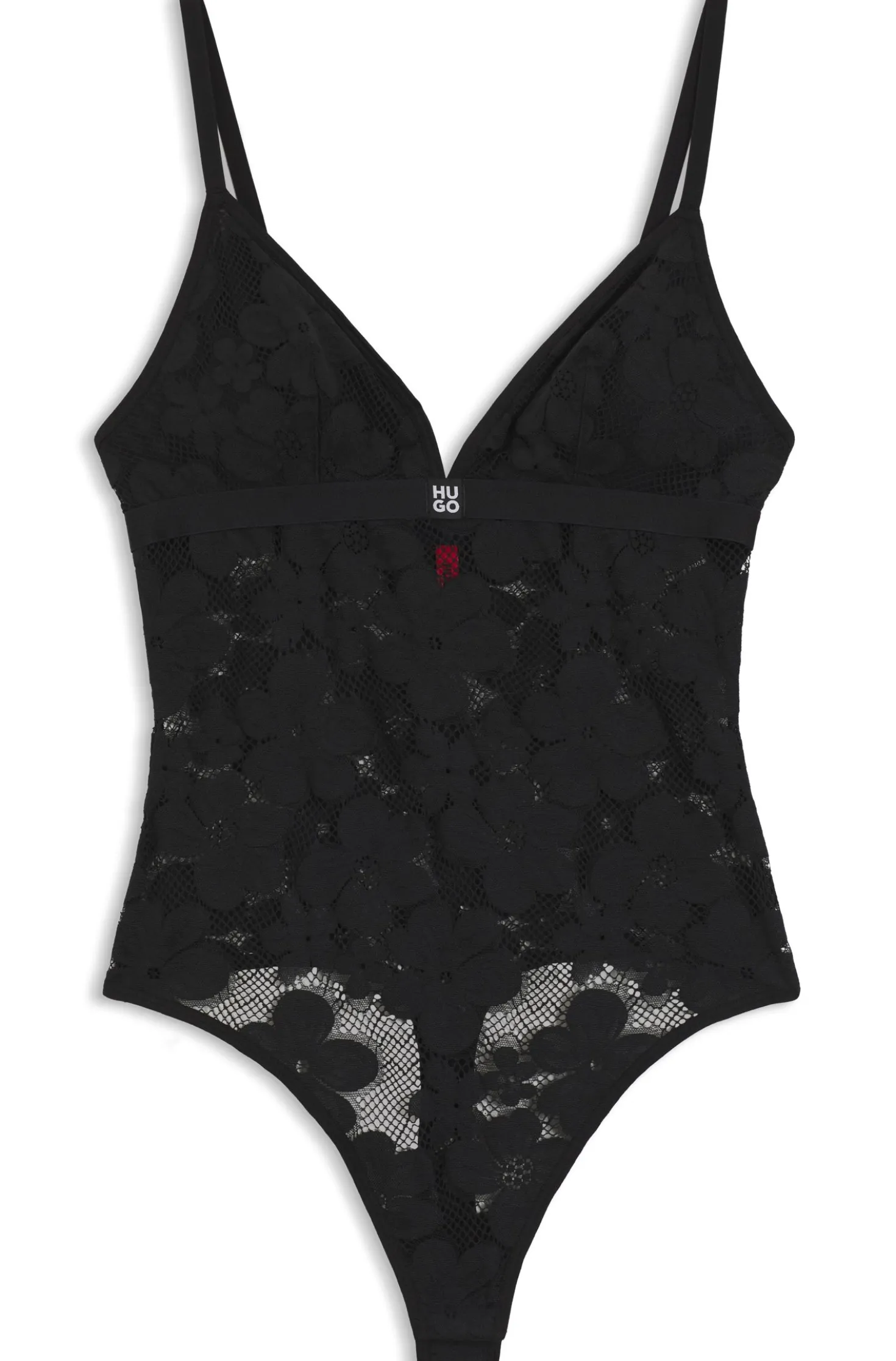 Body aus floraler Spitze mit Stack-Logo