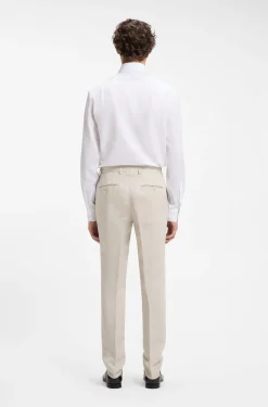 BOSS BY BECKHAM Fein gemusterte Slim-Fit Hose