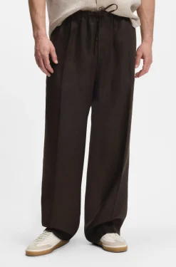 BOSS BY BECKHAM Relaxed-Fit Hose aus Leinen