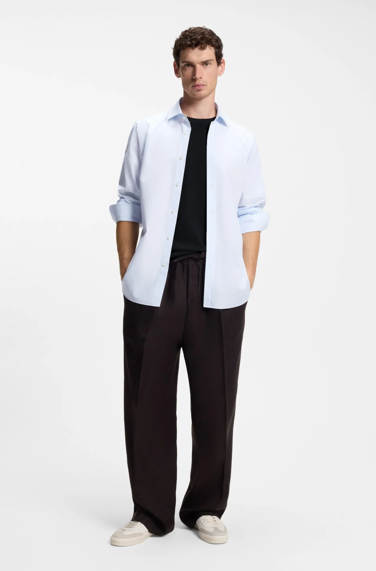 BOSS BY BECKHAM Slim-Fit Hemd aus Baumwolle