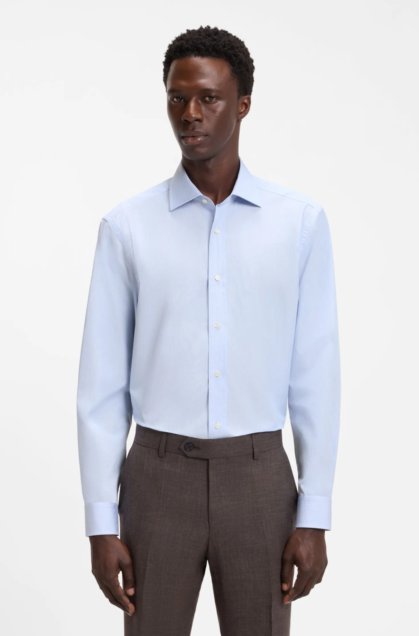 BOSS BY BECKHAM Slim-Fit Hemd aus Baumwolle