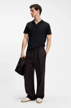 BOSS BY BECKHAM Strick-Polo aus Schurwolle