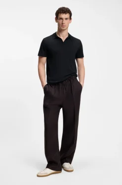 BOSS BY BECKHAM Strick-Polo aus Schurwolle