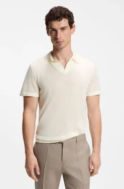BOSS BY BECKHAM Strick-Polo aus Schurwolle