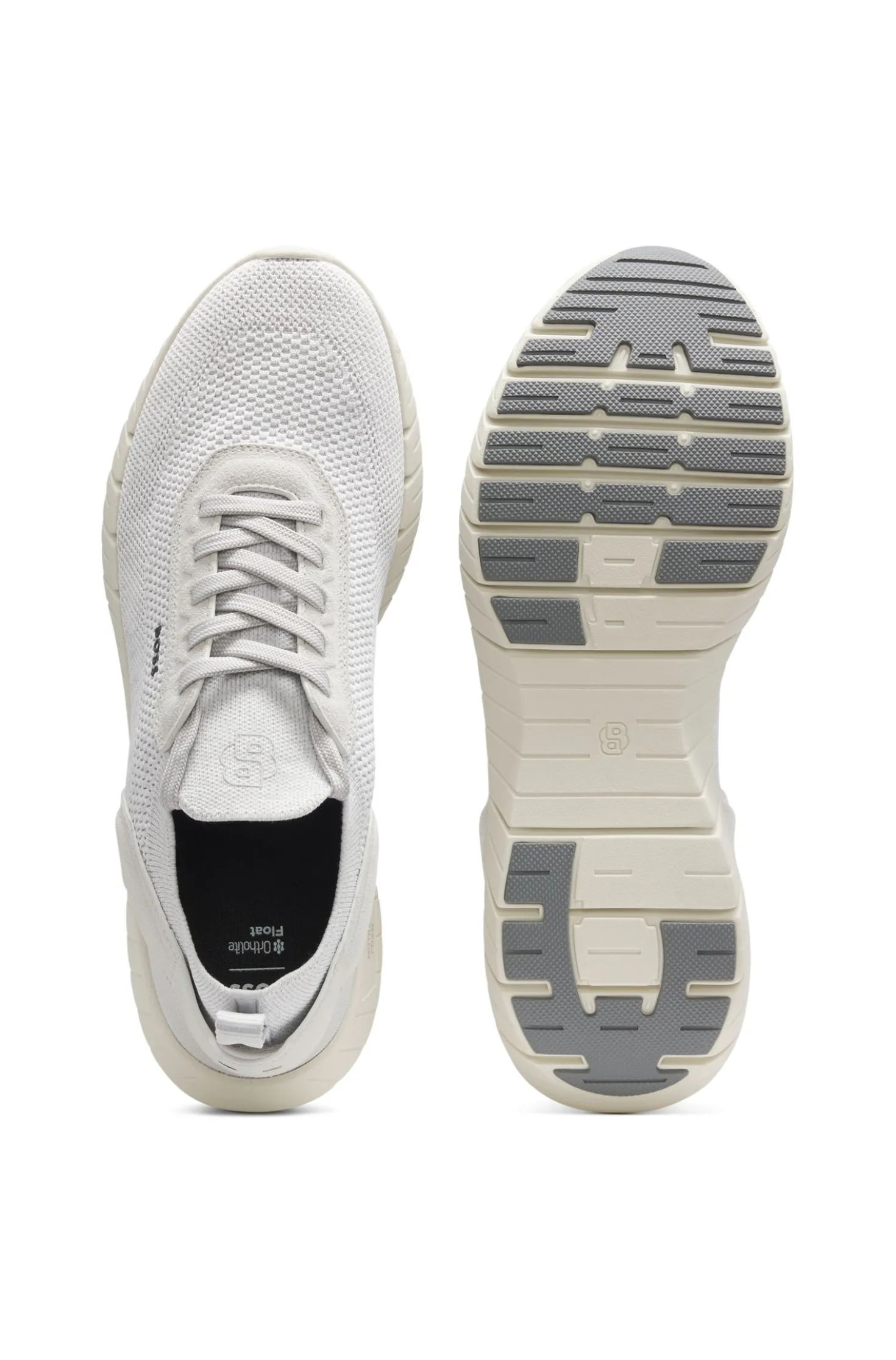 BOSS-MOTION Sneakers aus Strick mit Leder-Details