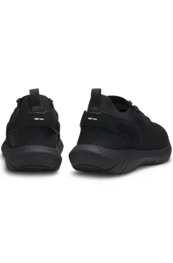BOSS-MOTION Sneakers aus Strick mit Leder-Details