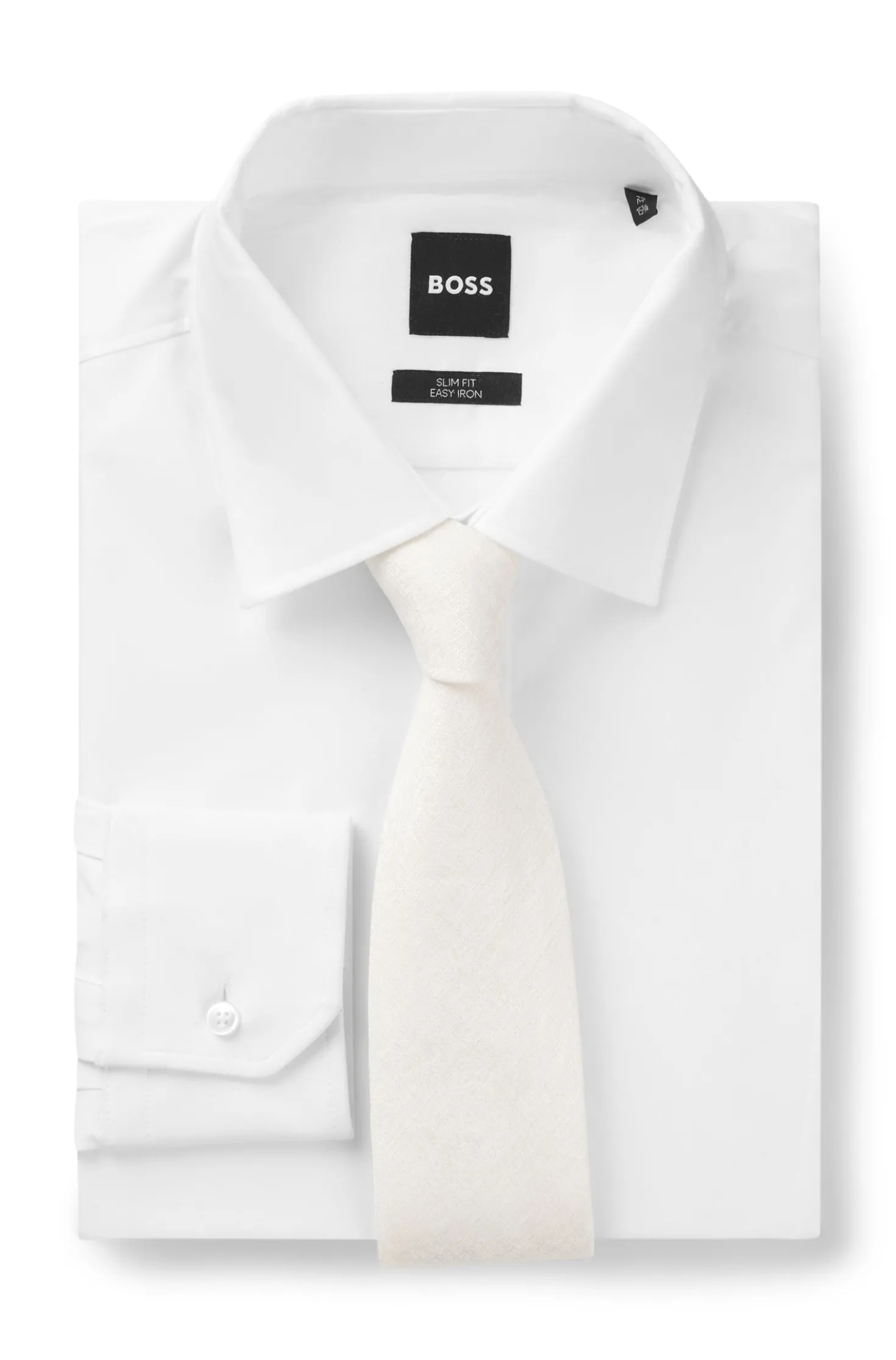 BOSS ONE Krawatte aus Leinen-Seiden-Mix mit Jacquard-Struktur
