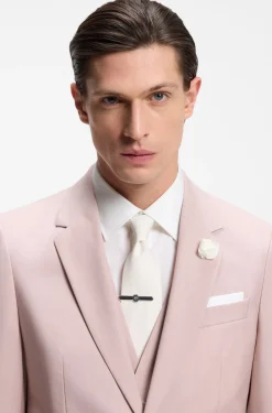 BOSS ONE Krawatte aus Leinen-Seiden-Mix mit Jacquard-Struktur