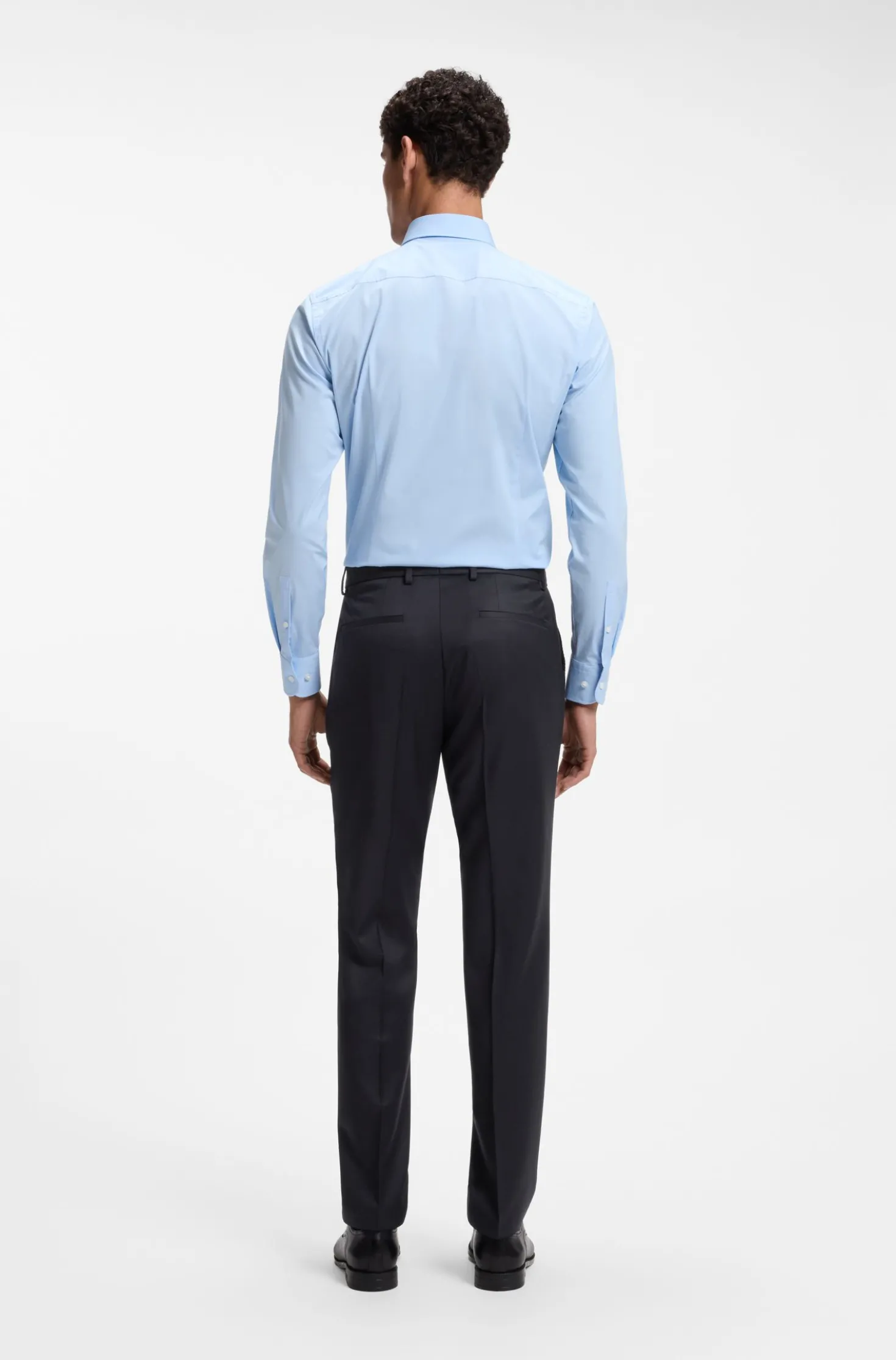 BOSS ONE Regular-Fit Hose aus Schurwoll-Serge