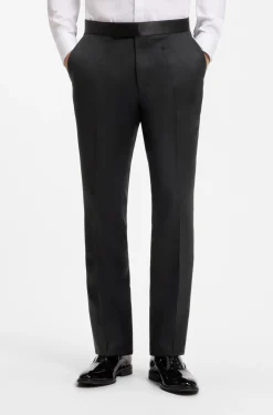 BOSS ONE Regular-Fit Smoking-Hose aus Schurwoll-Serge