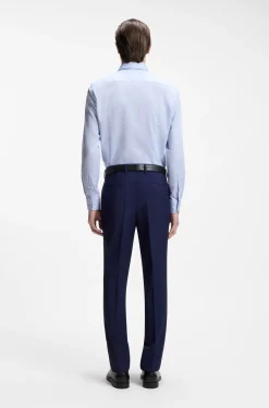 BOSS ONE Slim-Fit Hemd aus knitterfreier Oxford-Baumwolle