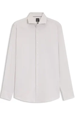 BOSS ONE Slim-Fit Hemd aus strukturiertem Baumwoll-Mix