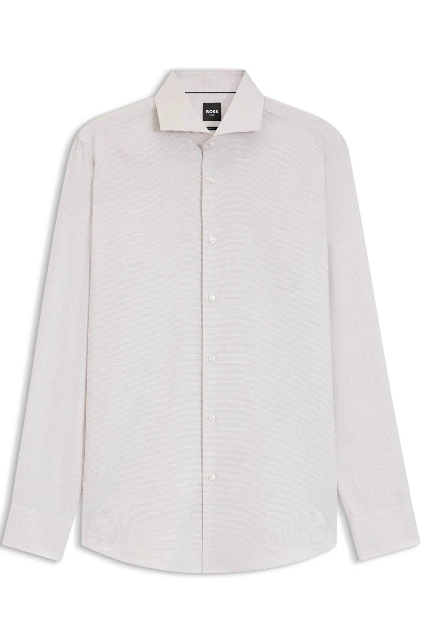 BOSS ONE Slim-Fit Hemd aus strukturiertem Baumwoll-Mix