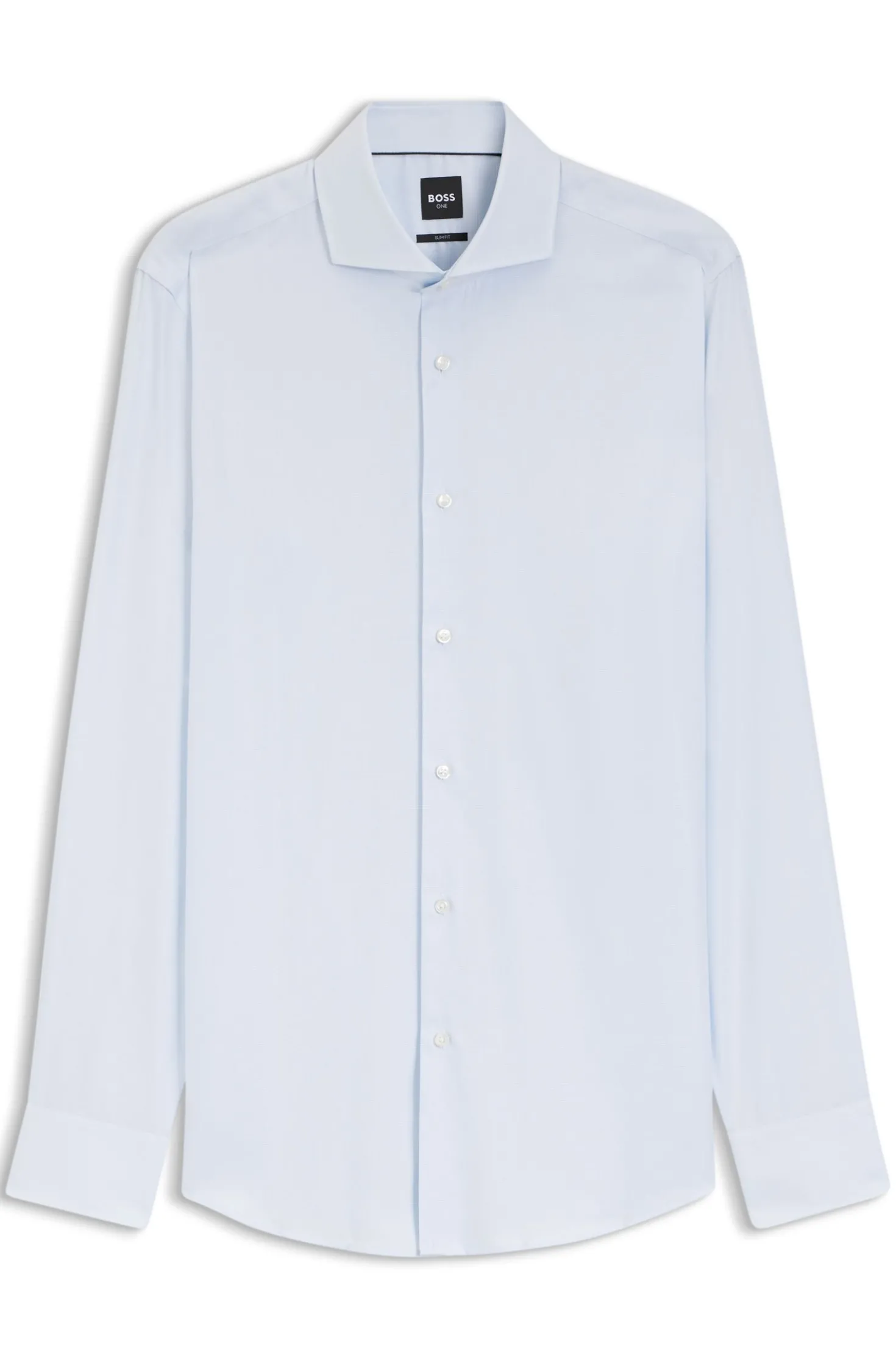 BOSS ONE Slim-Fit Hemd aus strukturiertem Baumwoll-Mix