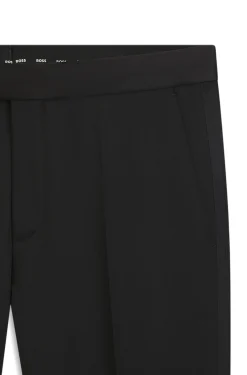 BOSS ONE Slim-Fit Smoking-Hose aus Schurwoll-Serge