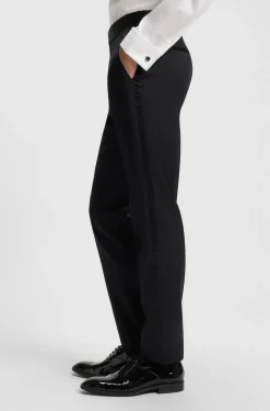 BOSS ONE Slim-Fit Smoking-Hose aus Schurwoll-Serge