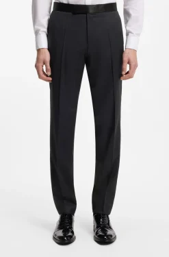 BOSS ONE Slim-Fit Smoking-Hose aus Schurwoll-Serge