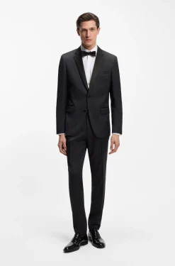 BOSS ONE Slim-Fit Smoking-Hose aus Schurwoll-Serge