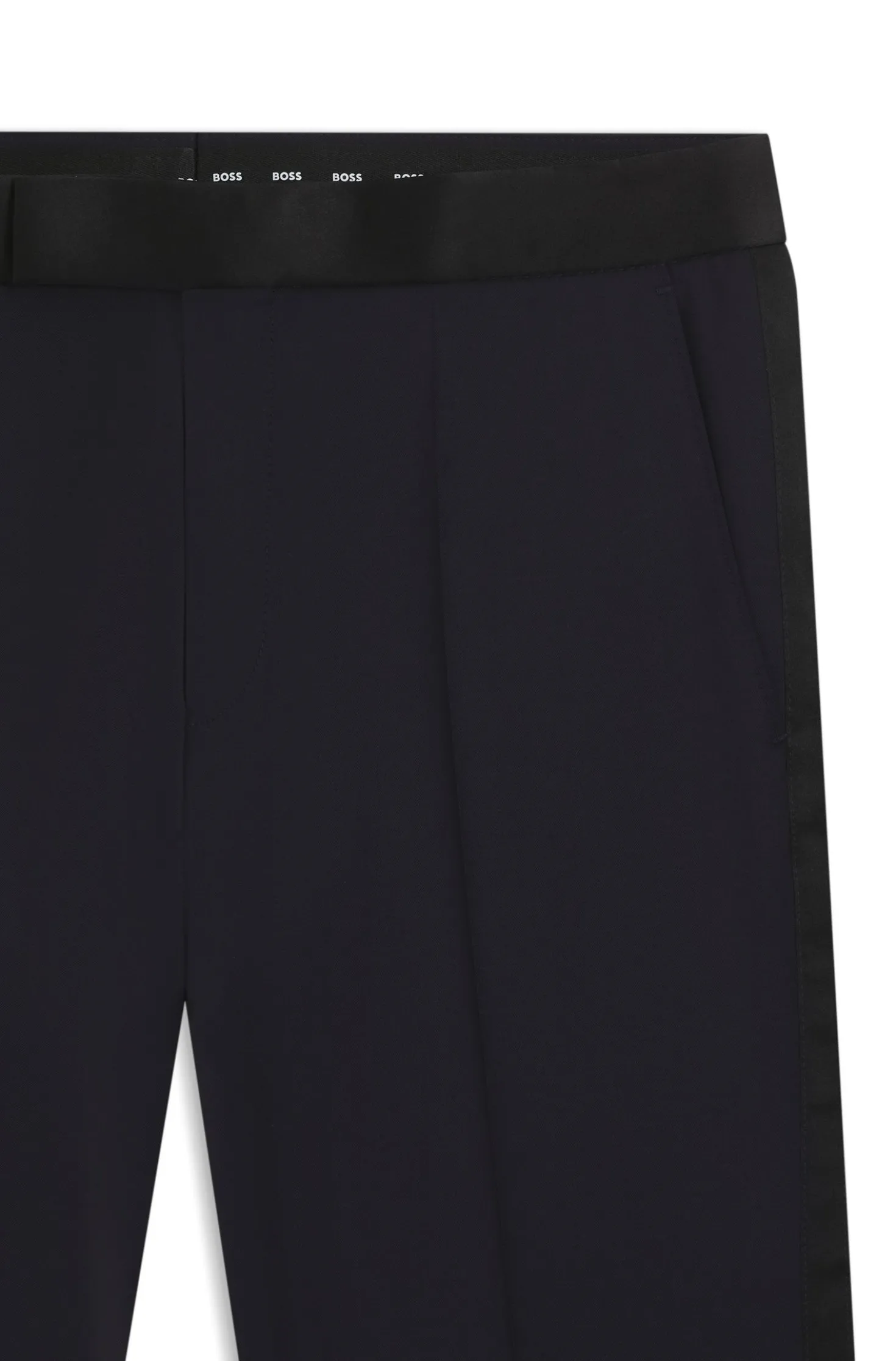 BOSS ONE Slim-Fit Smoking-Hose aus Schurwoll-Serge