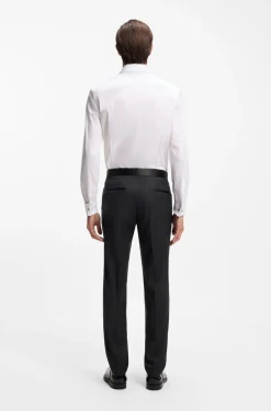 BOSS ONE Slim-Fit Smoking-Hose aus Schurwoll-Serge