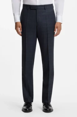 BOSS ONE Slim-Fit Zweiteiler aus karierter Schurwolle