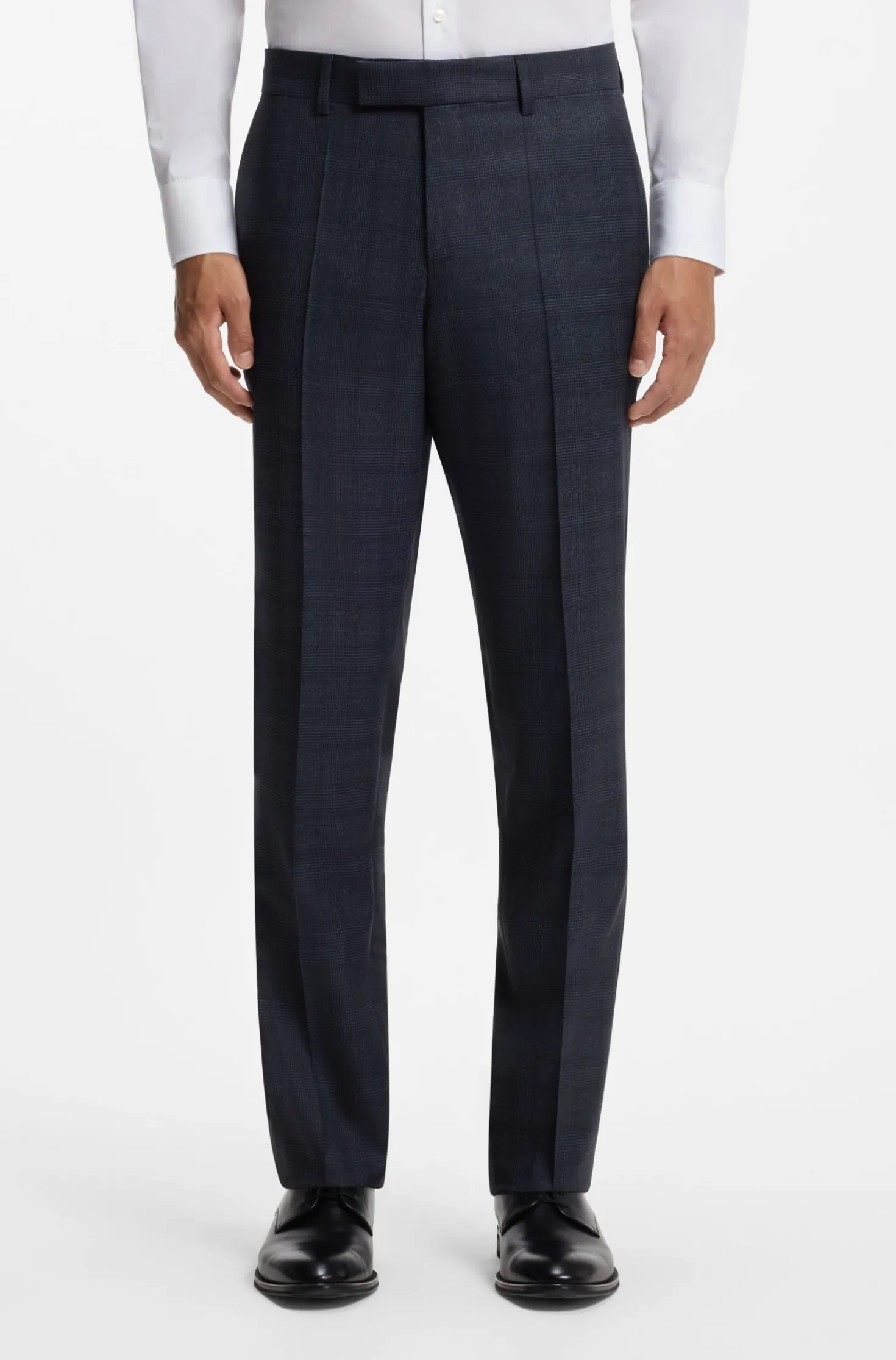 BOSS ONE Slim-Fit Zweiteiler aus karierter Schurwolle