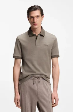 BOSS x ASTON MARTIN Poloshirt aus Wolle-Baumwoll-Piqué