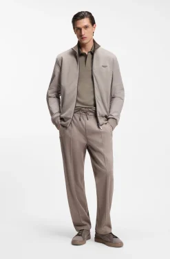 BOSS x ASTON MARTIN Poloshirt aus Wolle-Baumwoll-Piqué
