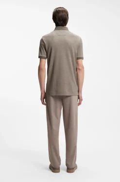 BOSS x ASTON MARTIN Poloshirt aus Wolle-Baumwoll-Piqué