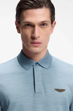 BOSS x ASTON MARTIN Poloshirt aus Wolle-Baumwoll-Piqué