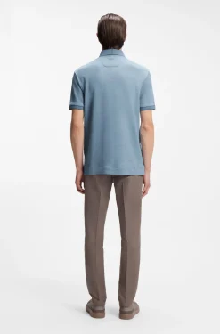 BOSS x ASTON MARTIN Poloshirt aus Wolle-Baumwoll-Piqué