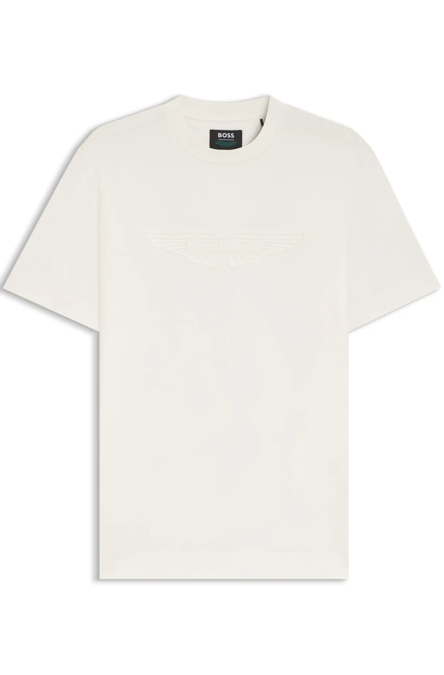 BOSS x ASTON MARTIN T-Shirt aus merzerisierter Baumwolle mit Flügel-Detail