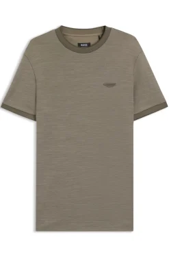 BOSS x ASTON MARTIN T-Shirt aus Wolle-Baumwoll-Jacquard
