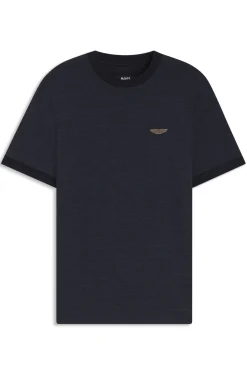 BOSS x ASTON MARTIN T-Shirt aus Wolle-Baumwoll-Jacquard