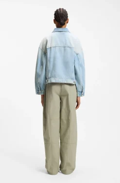 Boxy-Fit Jacke aus festem blauem Denim