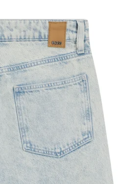 Boyfriend-Fit Jeans aus besonders softem hellblauem Denim