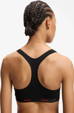 Bralette aus Stretch-Baumwolle mit sich wiederholenden Logos