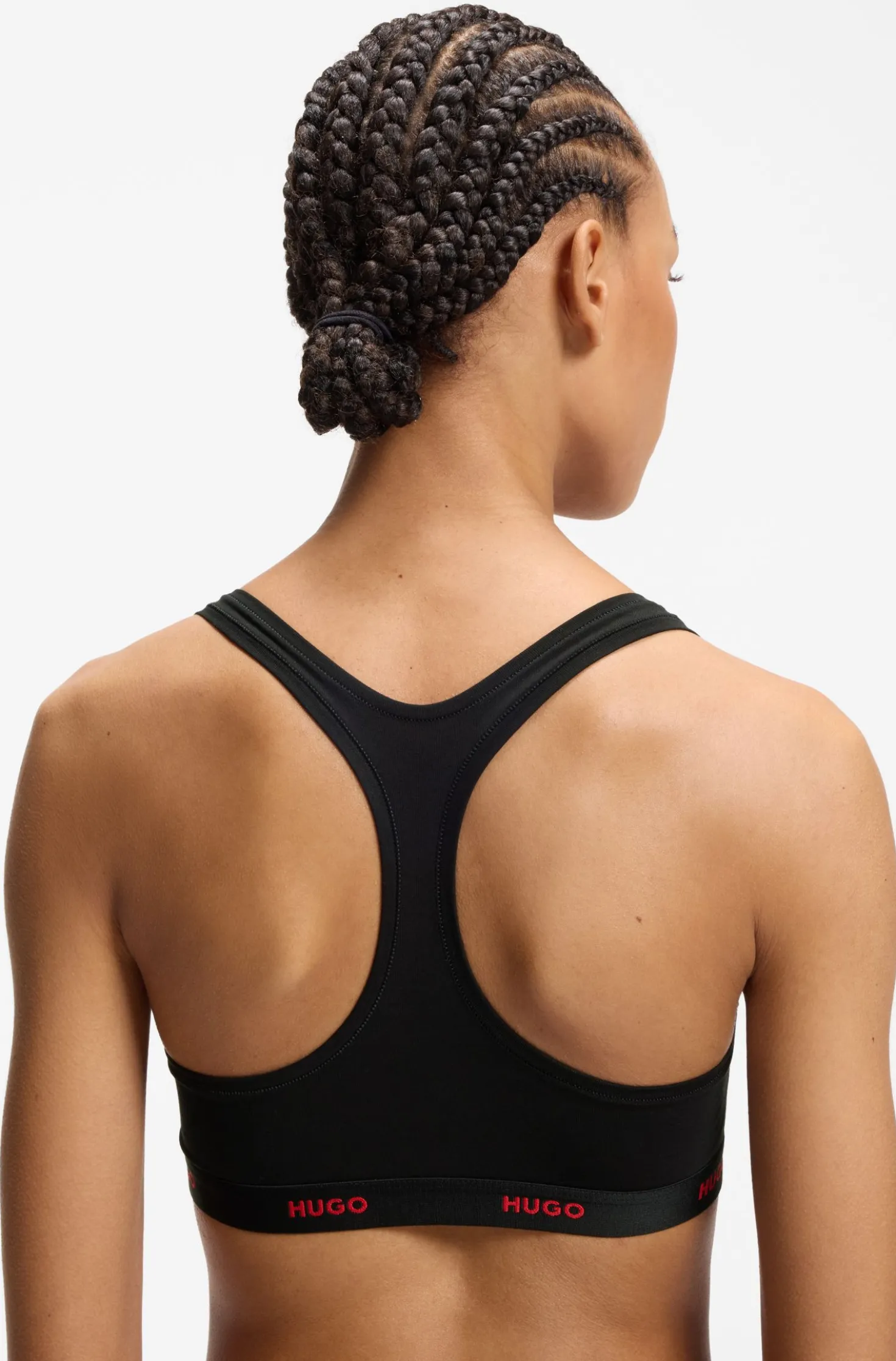Bralette aus Stretch-Baumwolle mit sich wiederholenden Logos