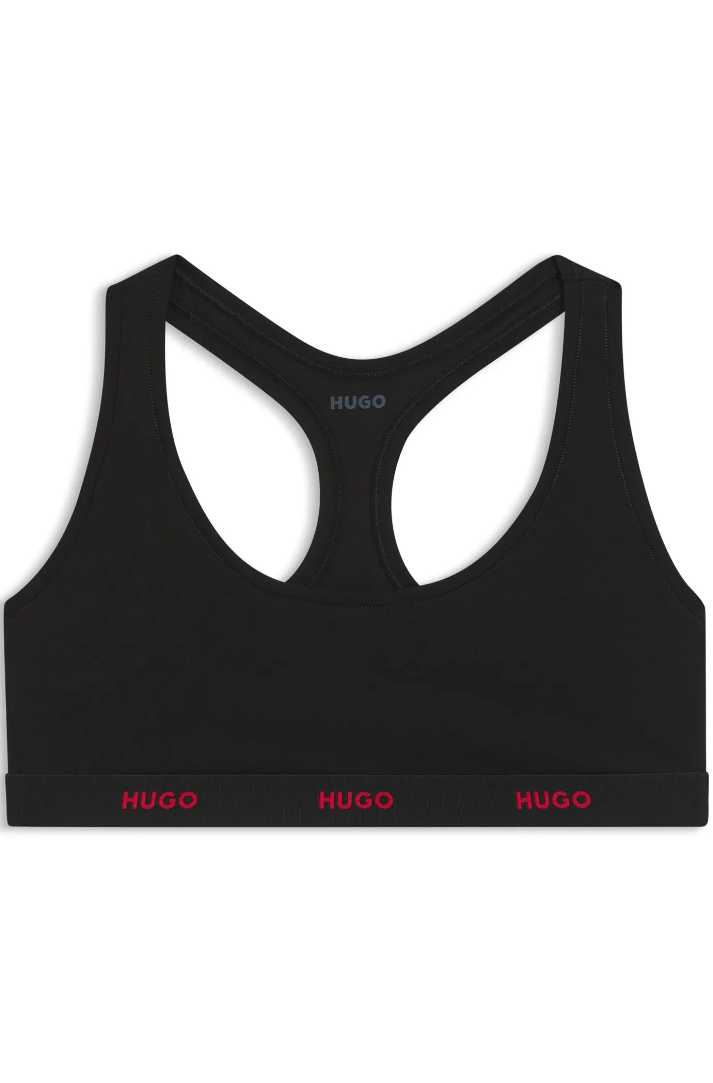 Bralette aus Stretch-Baumwolle mit sich wiederholenden Logos