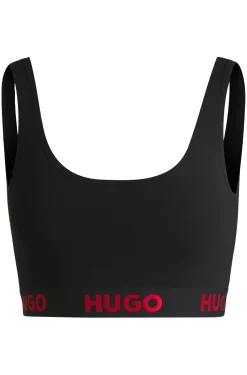 Bralette aus Stretch-Baumwolle mit Logo-Band