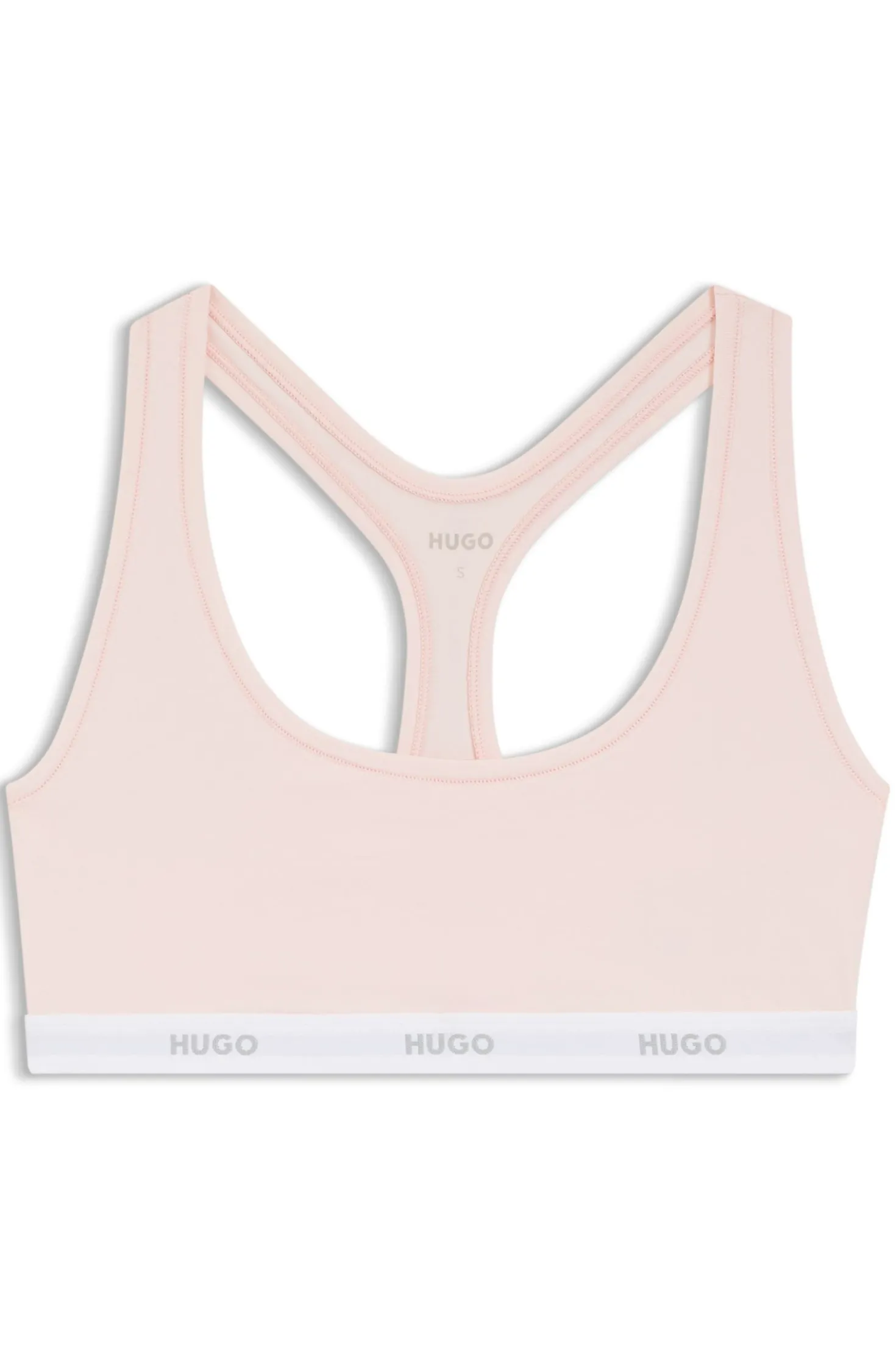 Bralette aus Stretch-Baumwolle mit sich wiederholenden Logos