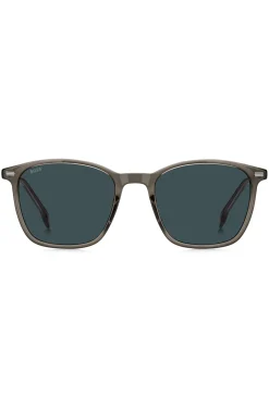 Braungraue Sonnenbrille mit Streifendetail