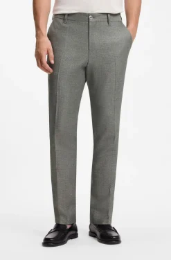 Business-Hose aus filigran gemustertem Stretch-Gewebe