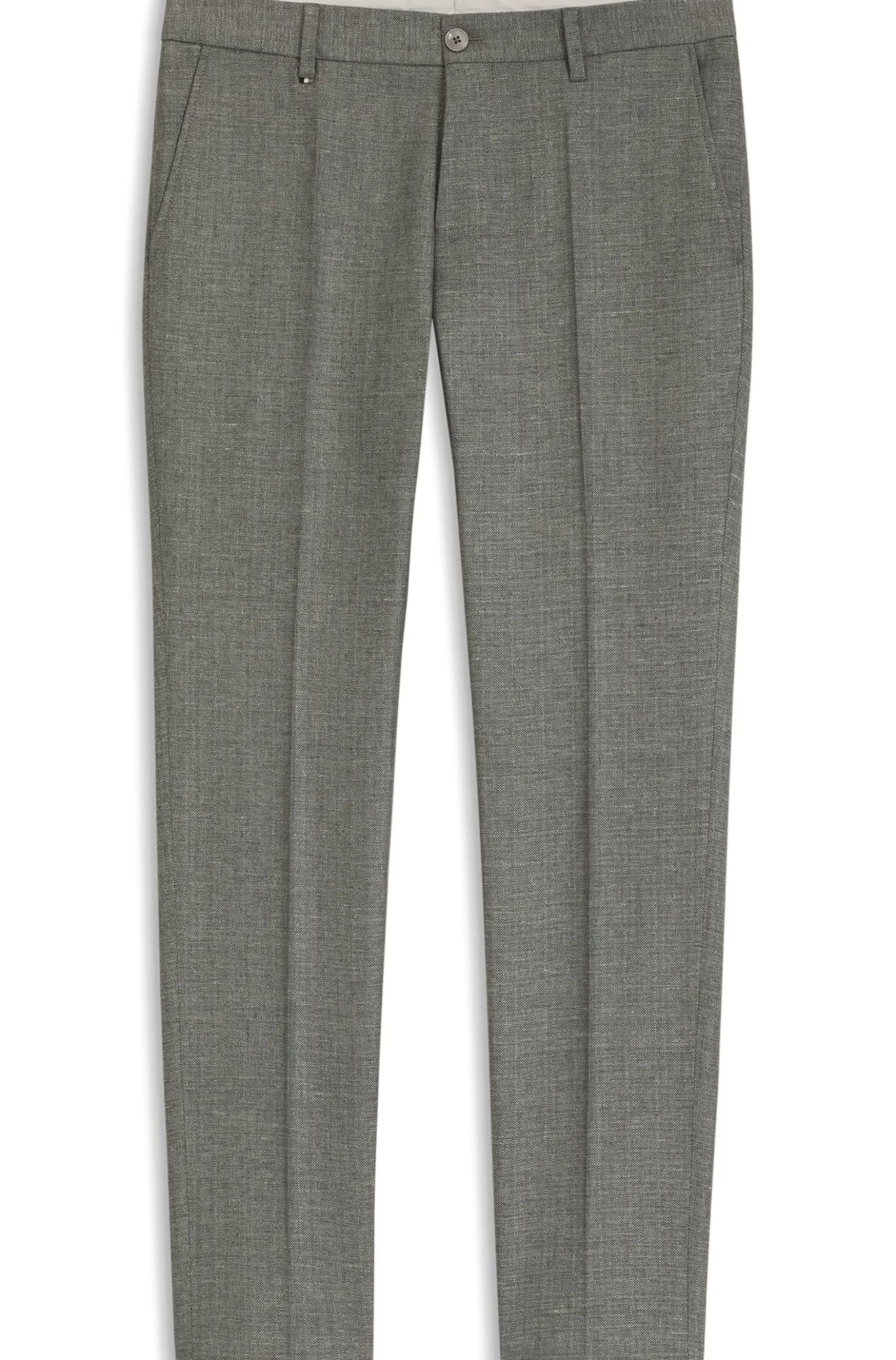 Business-Hose aus filigran gemustertem Stretch-Gewebe