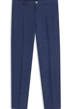Business-Hose aus filigran gemustertem Stretch-Gewebe