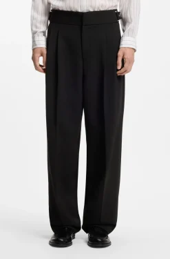 Business-Hose aus Schurwoll-Mix mit verstellbarem Bund