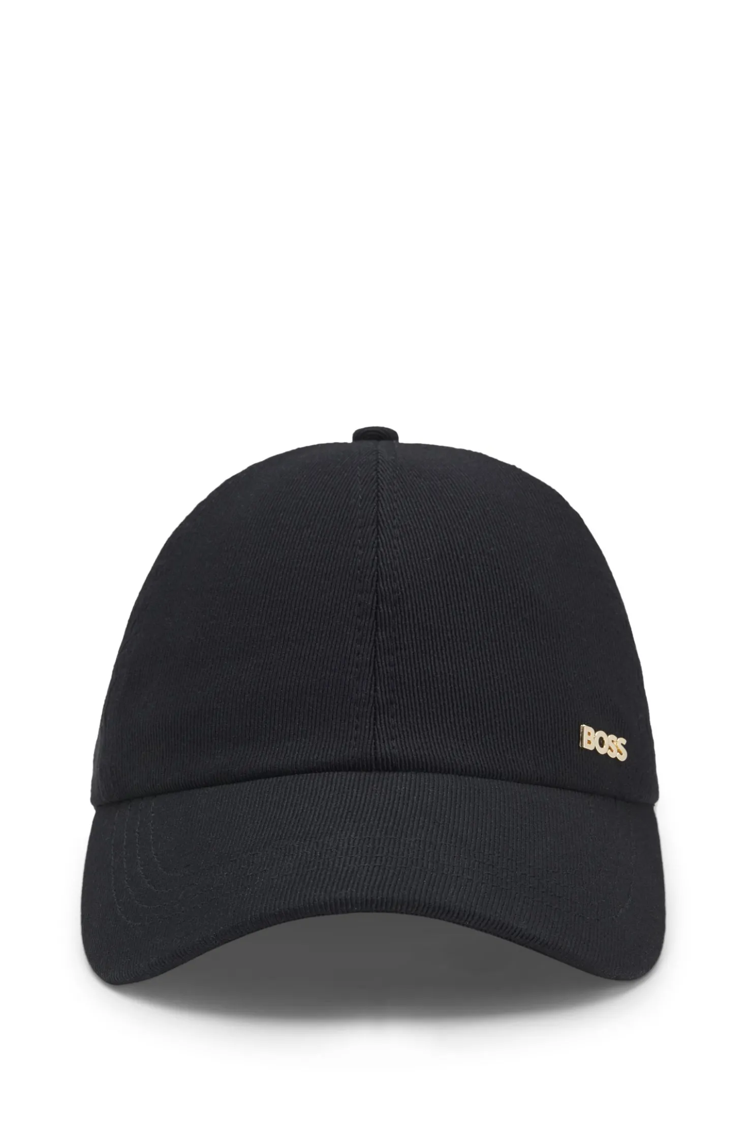 Cap aus Baumwoll-Mix mit Cordstruktur und Metall-Logo