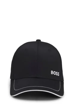 Cap aus Baumwoll-Twill mit Kontrast-Details und Logo-Stickerei