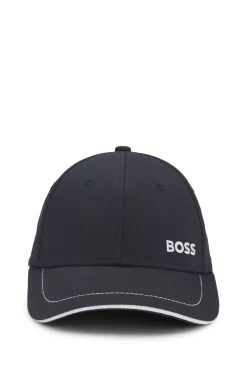 Cap aus Baumwoll-Twill mit Kontrast-Details und Logo-Stickerei
