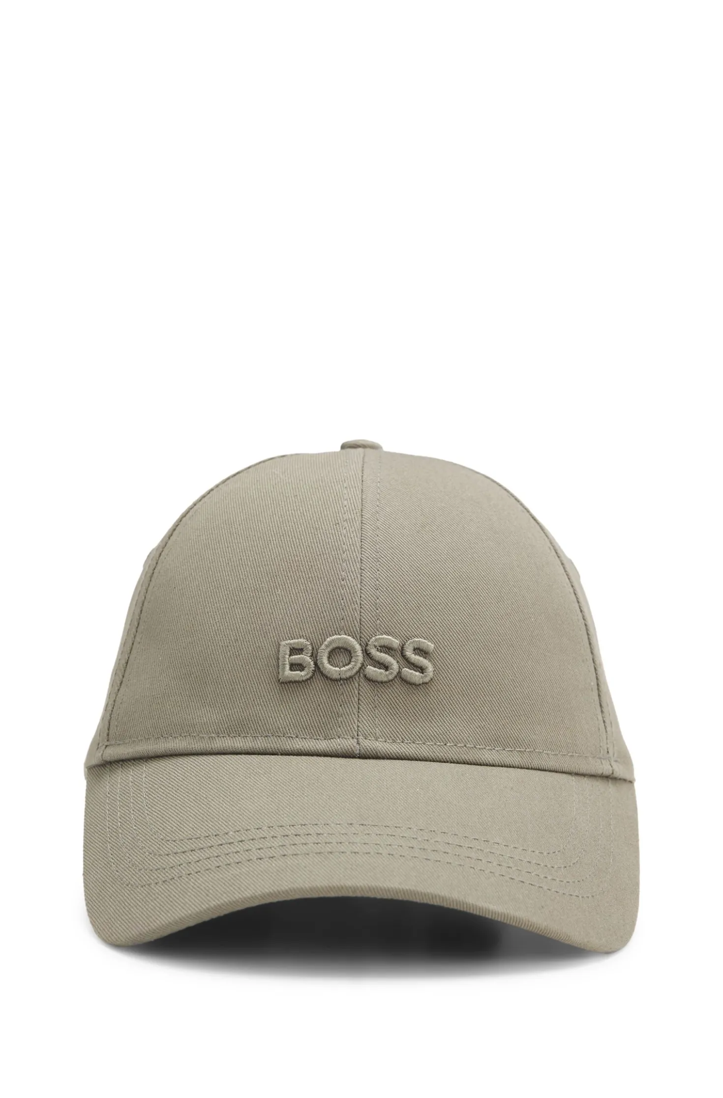 Cap aus Baumwoll-Twill mit tonaler Logo-Stickerei